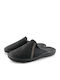 Men's Leather Slippers Black