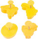 Jup Mold Set *11143-87 8865-20 4 Pieces Bunny Chick Egg Butterfly Yellow