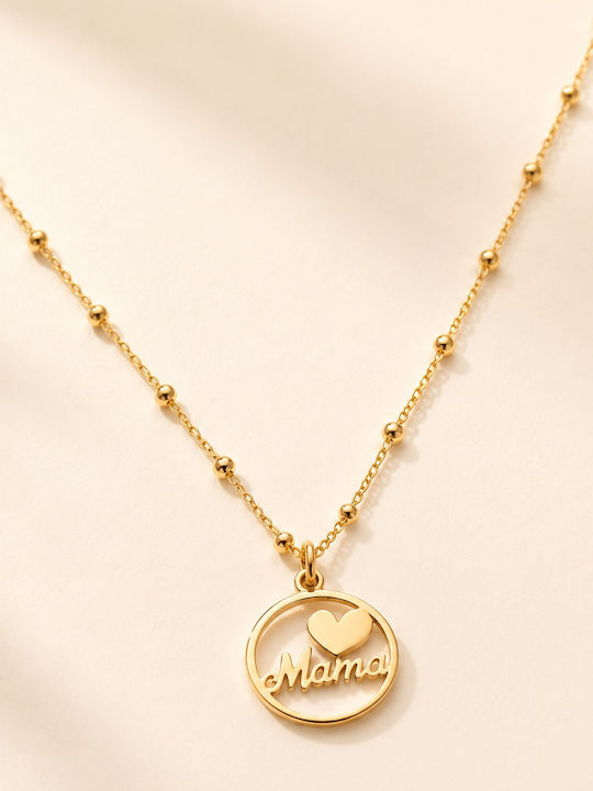 Lunaorocreations Silver 925 Necklace Mama Heart