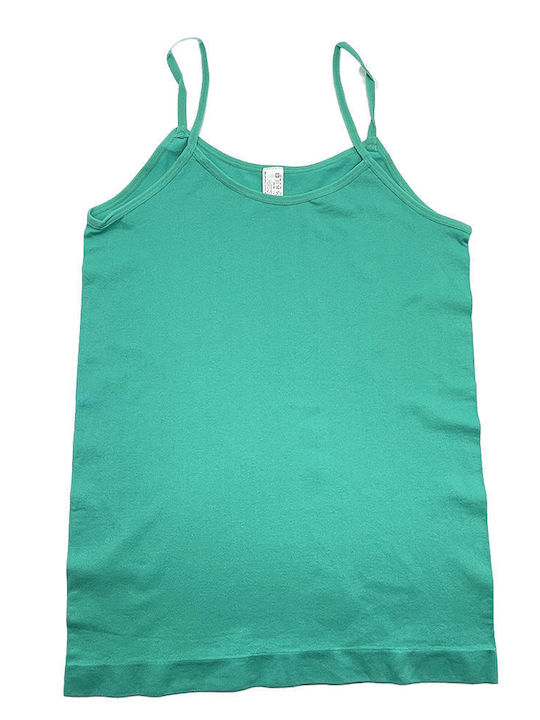 Katia Women's T-Shirt with Spaghetti Strap Green