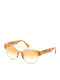 Trussardi Women's Sunglasses with Brown Plastic Frame and Brown Gradient Lens