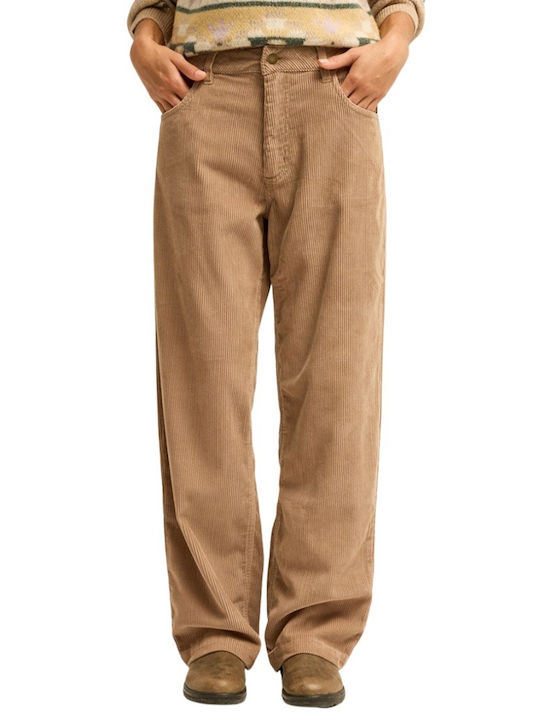 Cord Women's Fabric Trousers Cobblestone