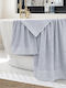 Lino Home Bath Towel Set 3pcs Veluva Light Grey Weight 450gr/m²