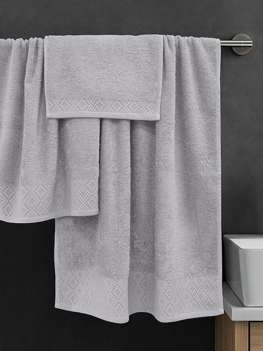 Lino Home Bath Towel Set 3pcs Serapha Light Gre...