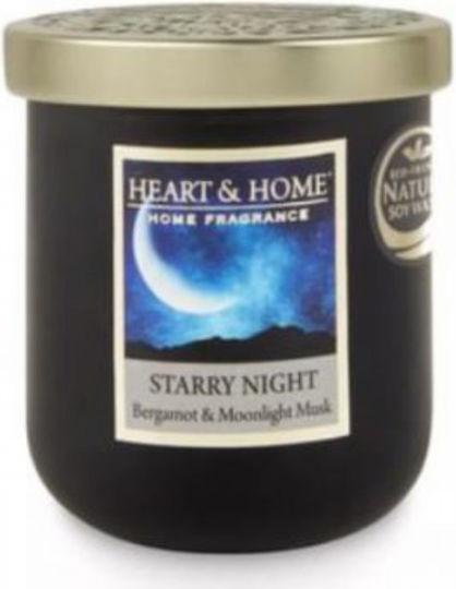 Heart & Home Αρωματικό Κερί Σόγιας σε Μεταλλικό Κουτί με Άρωμα Bergamont & Moonlight Musk 110gr