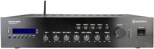 Adastra RM120-WIFI Integrated Commercial Amplifier 5 Channels 240W/100V Equipped with USB/FM/Bluetooth