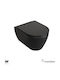 Scarabeo Wall-Mounted Toilet with Slim Cover Soft Close Black