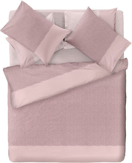 Saint Clair Σετ Παπλωματοθήκη Βαμβακερή 225x245cm Υπέρδιπλη με 2 Μαξιλαροθήκες Moroccan Violet
