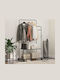 vidaXL Floor Garment Rack made of Metal Black 80x53x156cm
