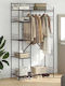 vidaXL Floor Garment Rack made of Metal Black 100x43x188cm
