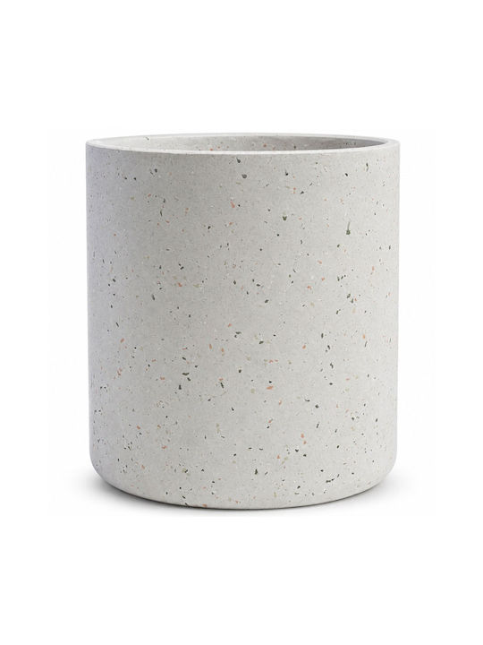Supergreens Pot Ceramic White Terrazzo 40x40x35cm.