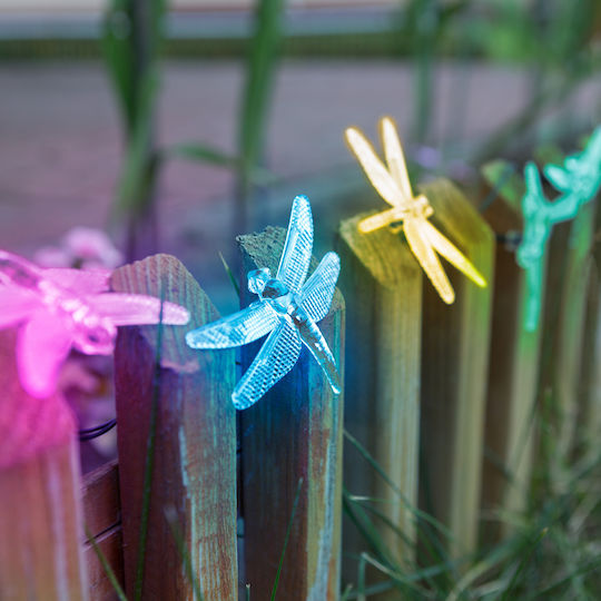 Solar Led Lamp Dragonfly 2.9 M 10 Colored Leds