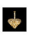 Alista Home Candelabru 8xE14 Ø49cm cu Cristale Auriu AT1CT-IM1P-HT2L-CC8052/500GD