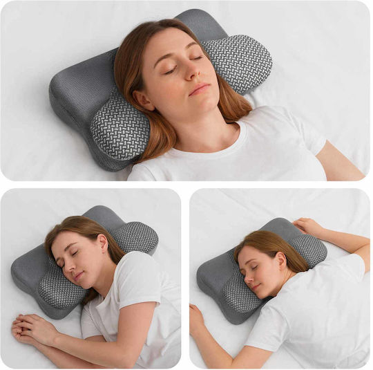 vidaXL Μαξιλάρι με Memory Foam 59x38x14cm σε Γκρι χρώμα 42012691