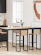 Table Bar from Solid Wood Natural 110x55x105cm