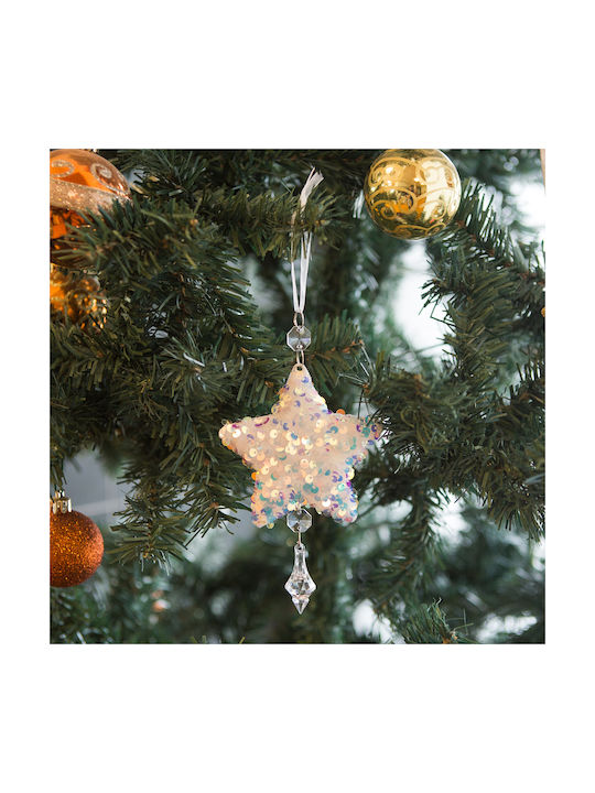 Weihnachtsbaumschmuck Irideszenter Stern Acryl Hänger 2 Formen Schneeflocke Stern