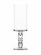 Novaker Perseo Glass Candle Holder in Silver Colour 13x13x19cm