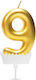 Number 9 Shaped Cake Candle