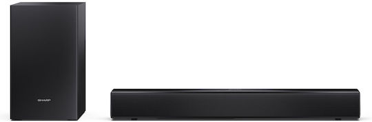 Sharp HT-SBW121 Soundbar 2.1 Bluetooth und HDMI 240W mit kabellosem Subwoofer Schwarz