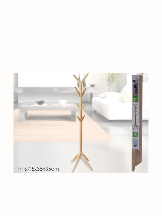 General Trade Freistehender Kleiderständer Hölzernes Beige 167.5cm