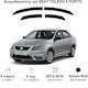 Heko Set of Windbreakers Front and Rear Car Dark Fime for Seat Toledo 2013+ 4pcs
