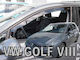 Heko Satz Windabweiser Vordere Dark Fime für Volkswagen Golf 2020+ 2Stück