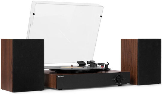 Audizio RP325W DJPIK288 Turntable with Direct Drive Built-in Pre Amp and Built-in Brown Speakers