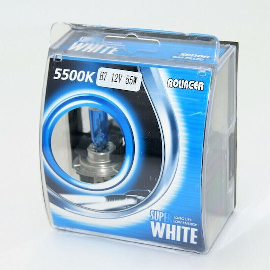 Λάμπα Αυτοκινήτου H7 Xenon 5500K Ψυχρό Λευκό 12V 55W
