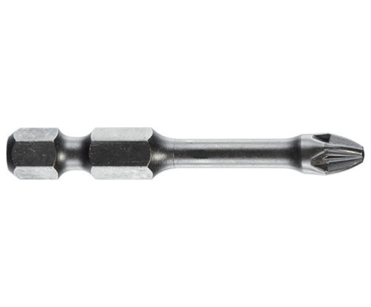 Bit Impact Torsion 1/4'' Din Iso 1173 Shape E 6.3 Pozidriv Pz 1 Profile L 50