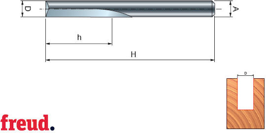 04 Solid Carbide Cutter Two Straight Edges Dim 5 04-11308p