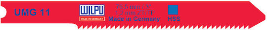Umg 11 Hss Jig Saw Blades Vertical Saw U-shank Metal 5 Pieces Dimensions 76.5 X 7.8 X 1.0 Mm