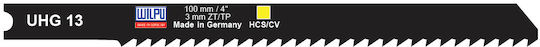 Uhg 13 Hcs Cv Jig Saw Blades Vertical Saw U-shank Suitable for Wood 5 Pieces Size 100 X 7.8 X 1.0 Mm