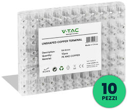 V-tac Bloc Terminal 12 Conectori Cablu Electric 6a 6mm Alb Pachet 10 Bucăți 120 Sloturi Sku 11801