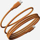 Energea Magnetic Spiral USB 2.0 Cable USB-C Male - USB-C 60W PD Orange 1.5m