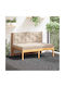 vidaXL Pernă pentru Bancă de Paletă Bej 2buc 40x120cm. 48673