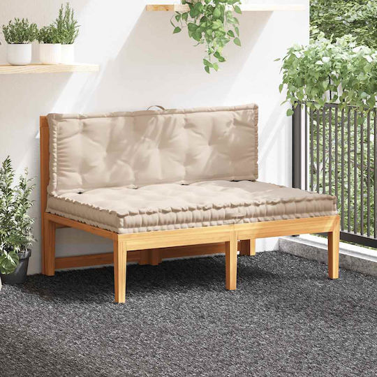 vidaXL Pernă pentru Bancă de Paletă Bej 2buc 40x120cm. 48673