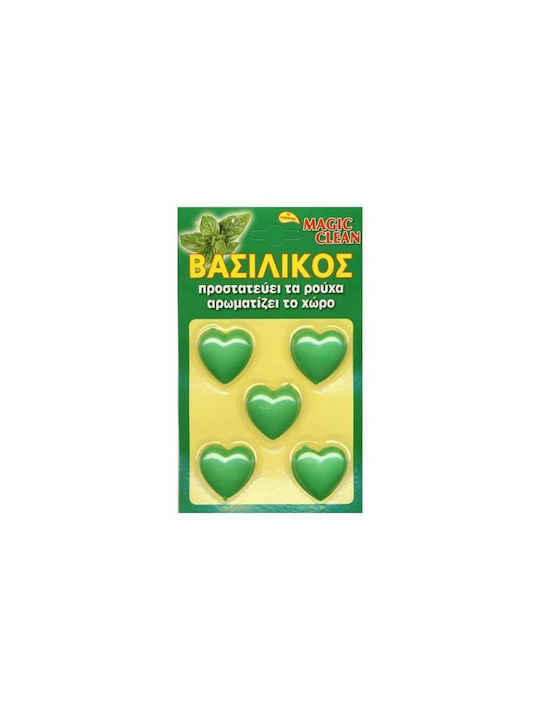 Magic Clean Αρωματικό Ντουλάπας Καρδούλα Άρωμα Βασιλικό 1τεμ 1-47522