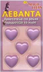 Magic Clean Αρωματικό Ρούχων Καρδούλα Λεβάντα 5τεμ 1-12203