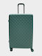 My Choice Large Hard Green Suitcase Travel With 4 Wheels Height 72cm