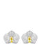 Bamoer Earrings made of Silver Gold Plated with Stones