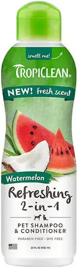 Tropiclean Refreshing 2in1 Shampoo & Conditioner Wassermelone Kokosnuss