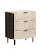 Wooden Bedside Table White 50x33x60cm