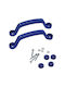 Blue Rabbit Handle Furniture made of Plastic in Blue Color 215mm (Center Distance 65mm) 2pcs