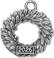 Metal Decorative Wreath 3.7x4.4cm M2026/6555 Si...