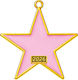 Metal Decorative Star 4x4.5cm M2026/11331-1 Pink