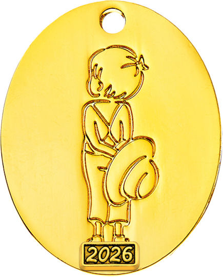 Metallic Gold Decorative Boy 2.5x3.5cm M2026/11342