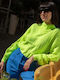 Pulover Tricotat Verde Neon Mărimea 2XL