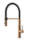 Orabella Kitchen Faucet Counter with Shower Rose Gold