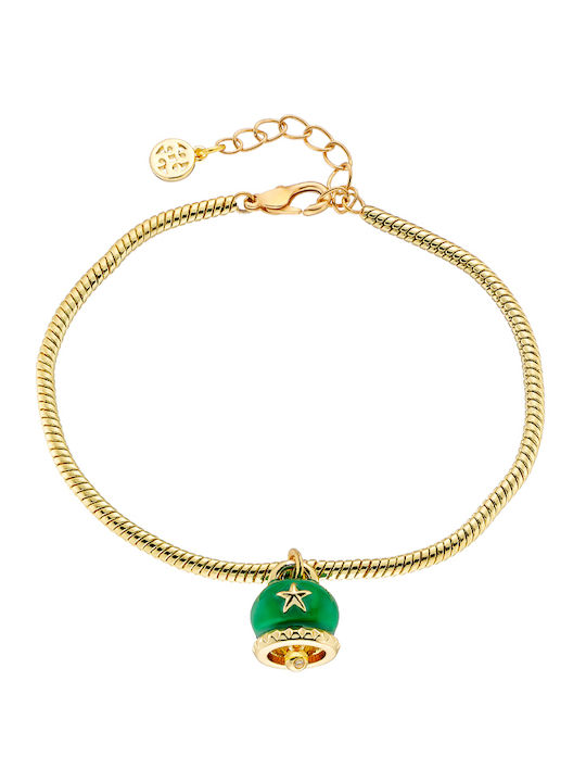 Oxette Women's Bracelet Lucky Charm Chain made of Cord with Zircon