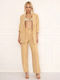 Women's Suit Jacket Trousers Beige Size XL
